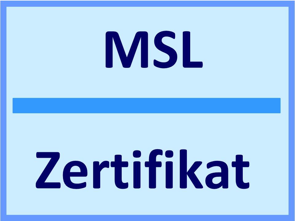 MSL-Zertifikat
